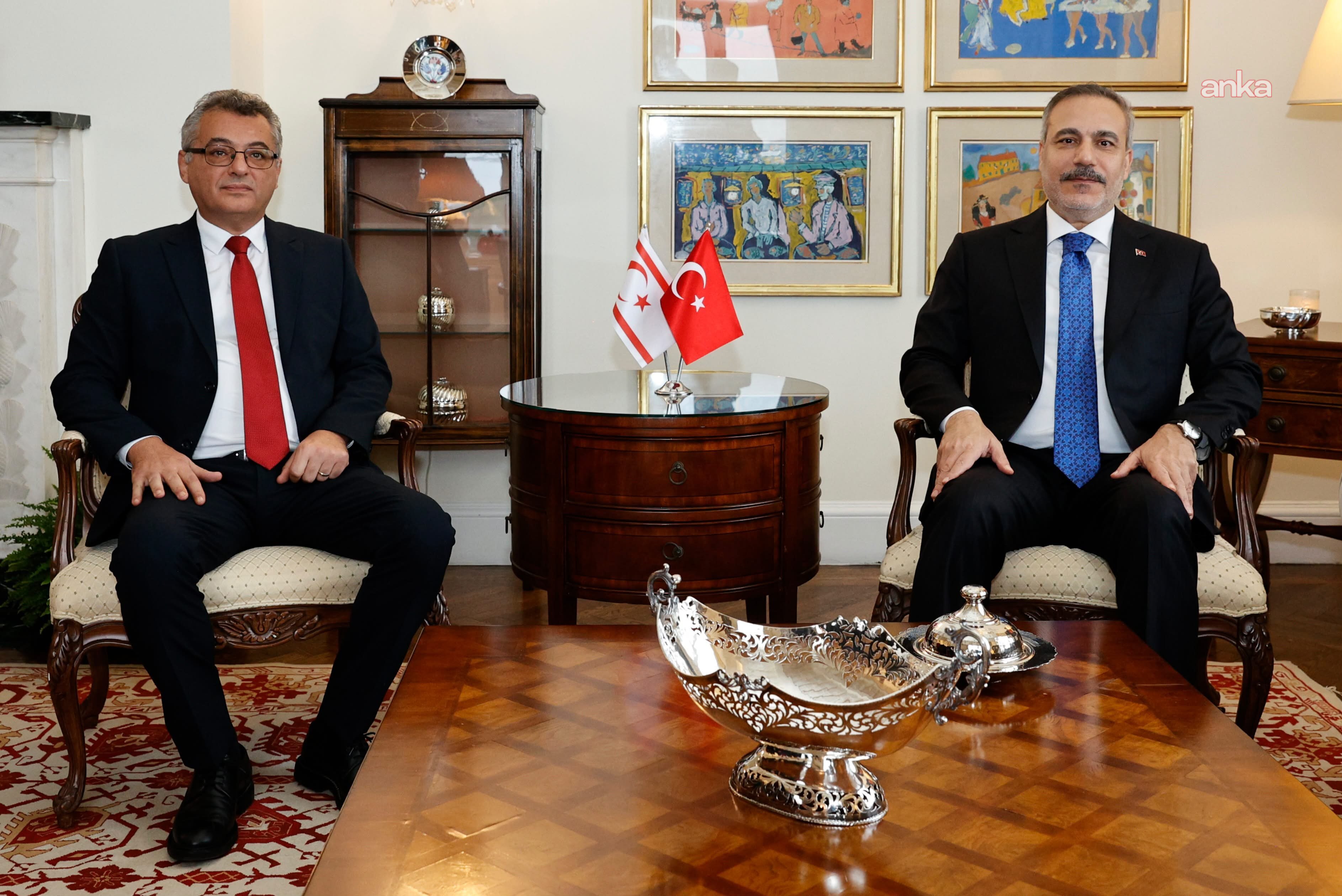 KKTC Cumhurbaşkanı Erhürman, Dışişleri Bakanı Fidan ile görüştü