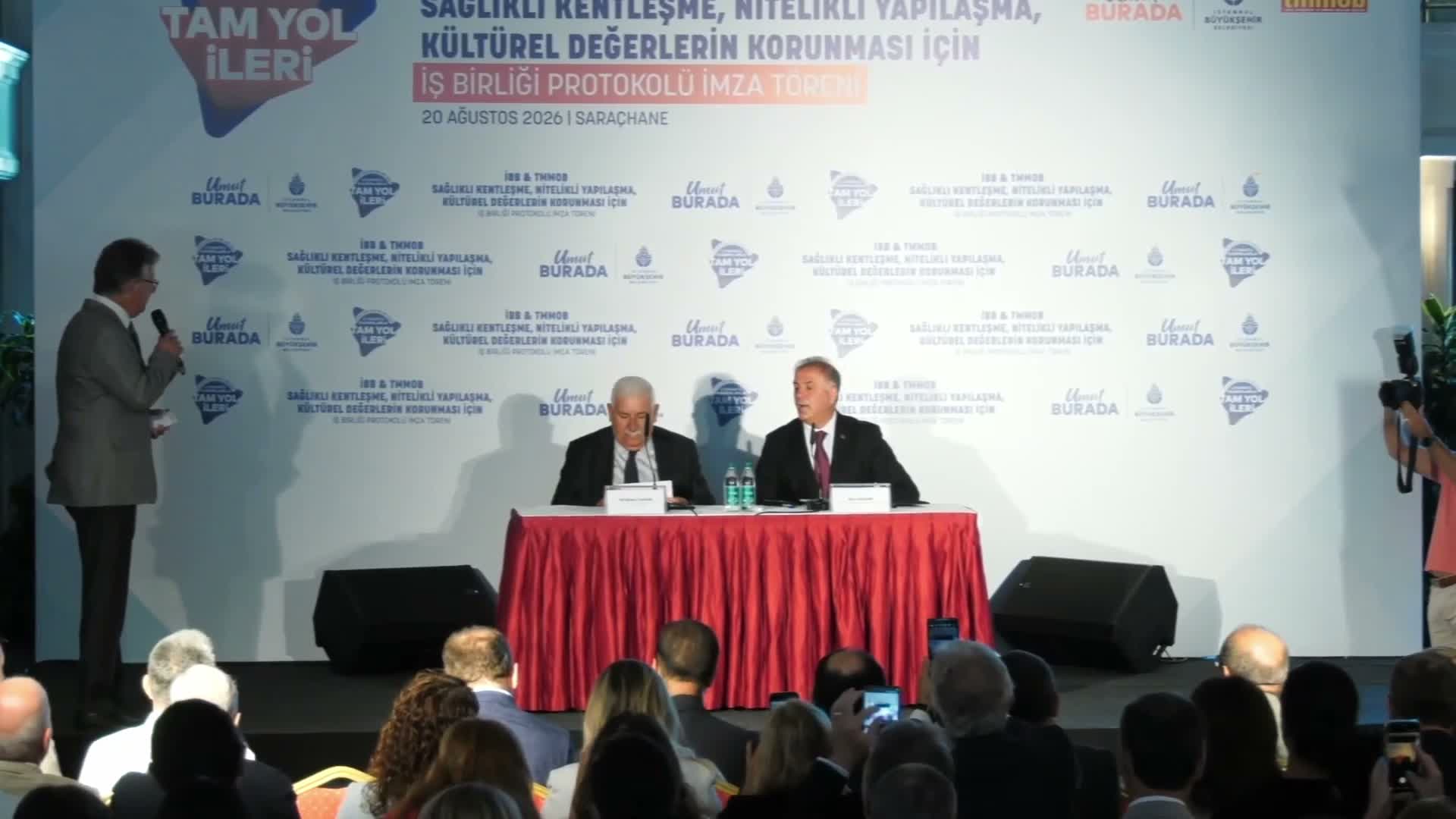 İBB ile TMMOB arasında protokol imzalanması töreninde konuşan Nuri Aslan: En büyük sorumluluğumuz İstanbul'un afetlere hazırlanmasıdır