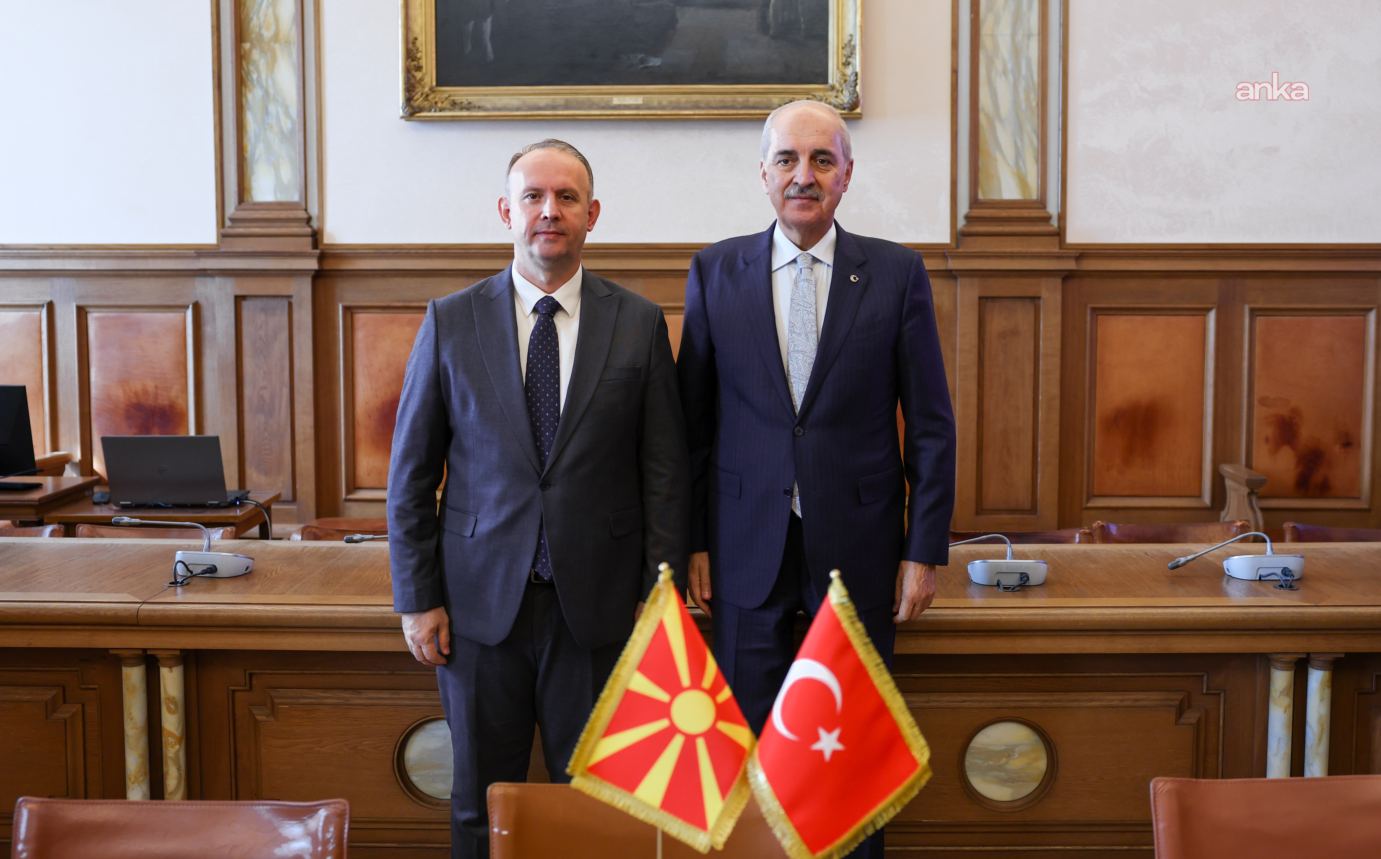 TBMM Başkanı Kurtulmuş, Roma’da Kuzey Makedonya Meclis Başkanı Gaşi ile görüştü