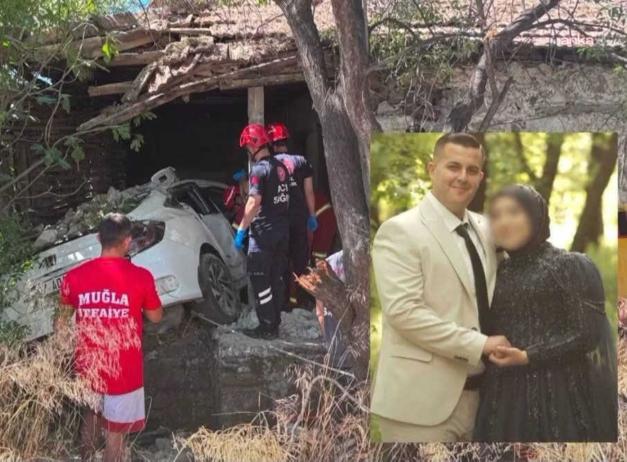 Seydikemer’de otomobil bağ evine çarptı: Nişanlı çiftten biri yaşamını yitirdi