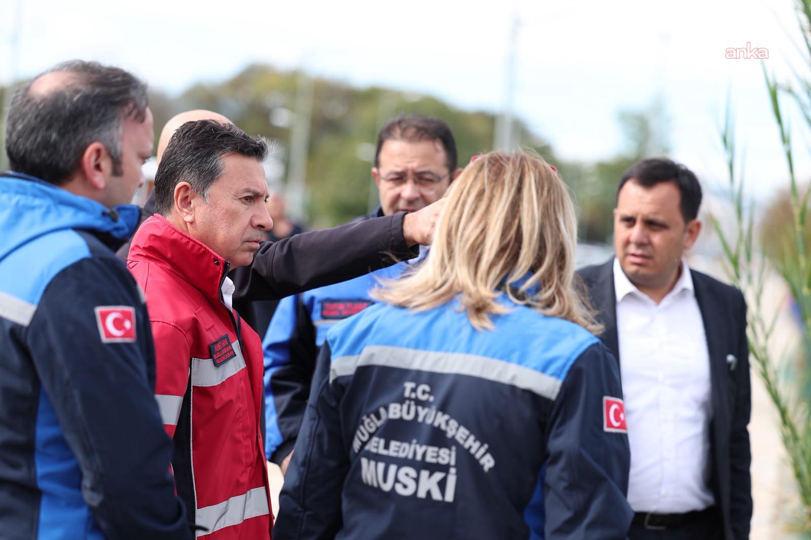 Muğla Büyükşehir Belediye Başkan Aras'tan Dalaman’da yağıştan etkilenen bölgelere ziyaret