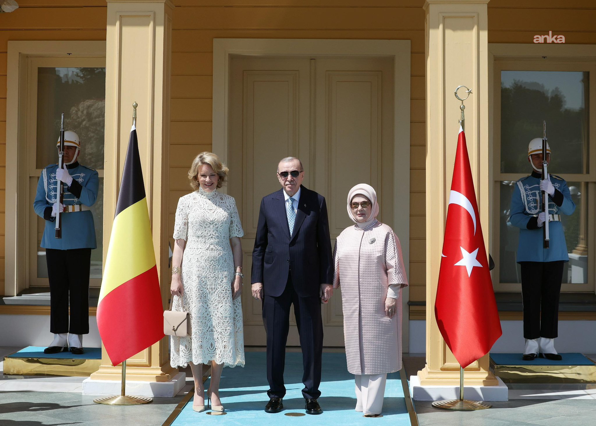 Cumhurbaşkanı Erdoğan, Belçika Kraliçesi Mathilde ile görüştü
