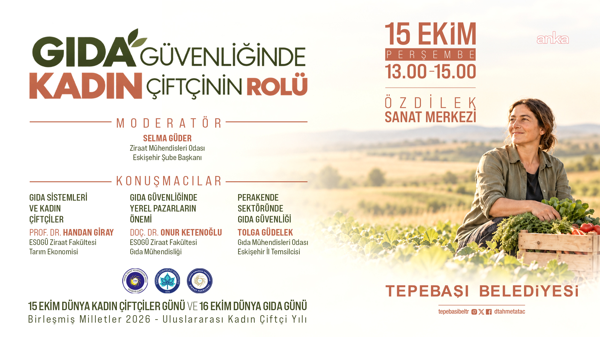Tepebaşı'nda “Gıda Güvenliğinde Kadın Çiftçinin Rolü” konuşulacak