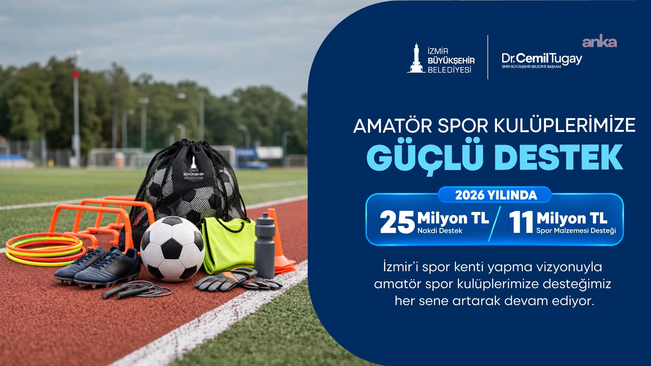 İzmir Büyükşehir Belediyesi’nden amatör spor kulüplerine 36 milyon TL’lik destek