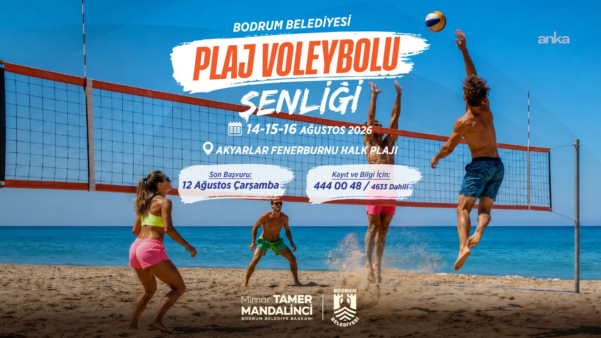 Bodrum’da “Plaj Voleybolu Şenliği” düzenlenecek