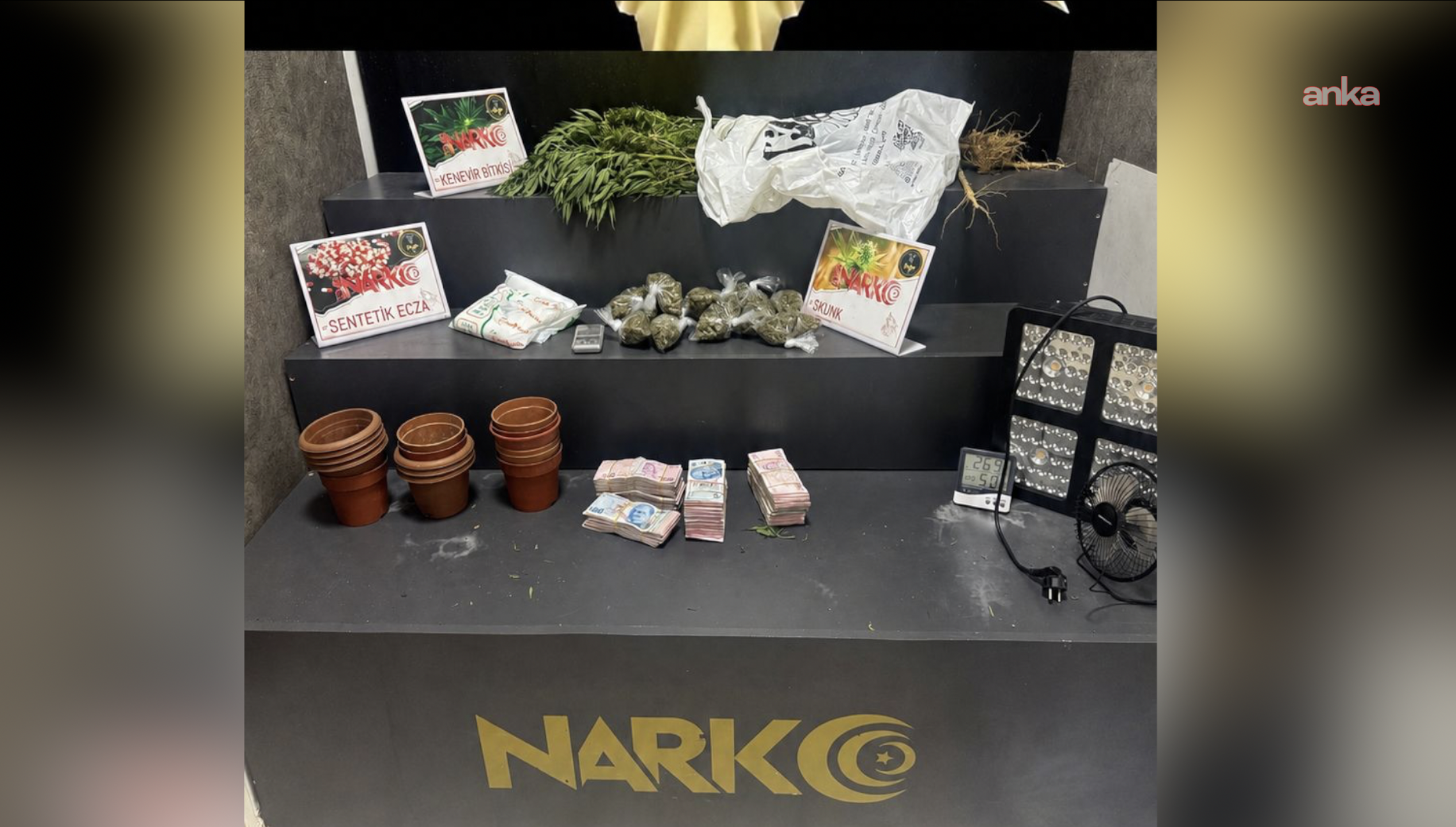 İzmir'de uyuşturucu operasyonu... 322 gram skunk ve 6 kök Hint keneviri ele geçirildi