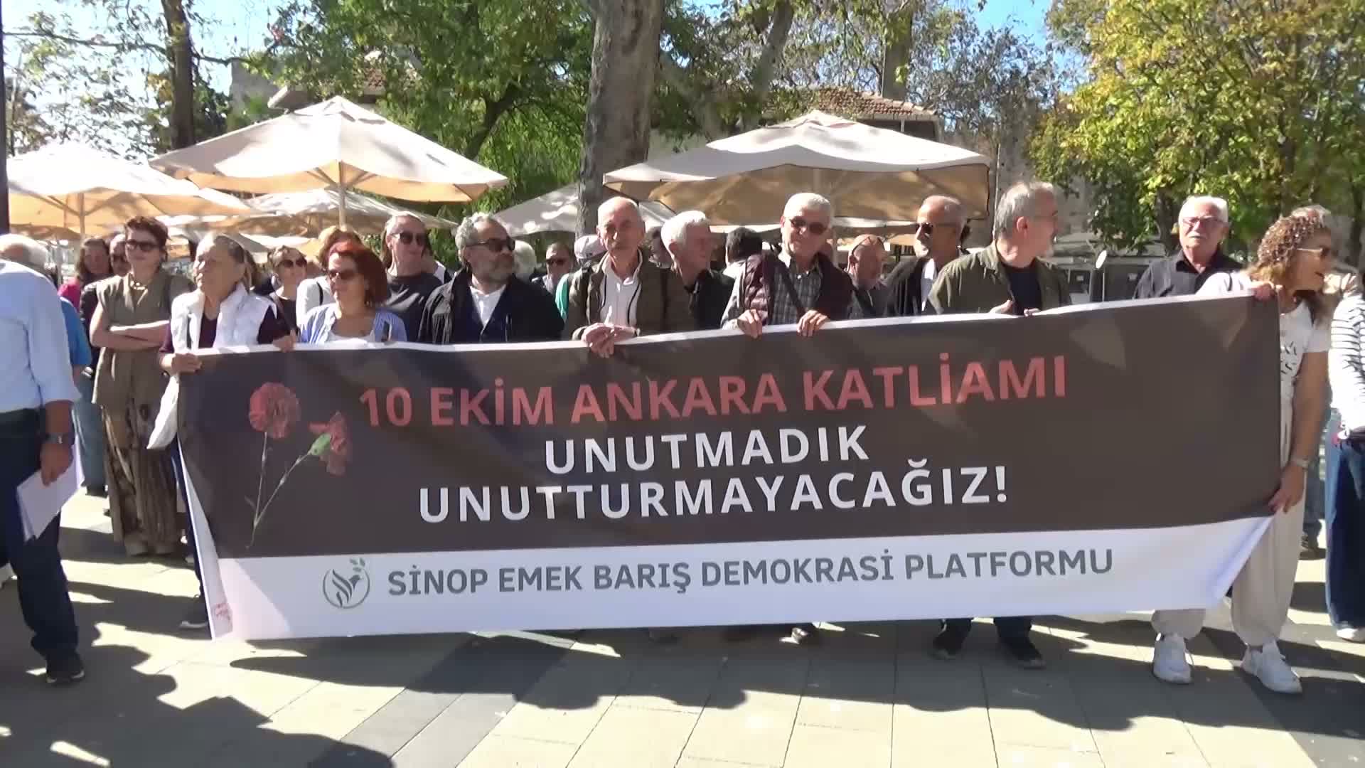 10 Ekim Ankara Gar Katliamı'nın 11'inci yılı... Yaşamını yitirenler Sinop'ta anıldı
