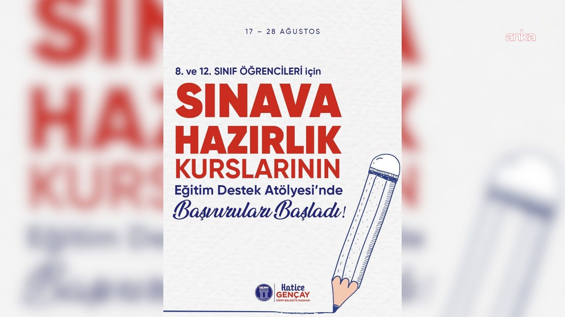 Didim Belediyesi'nden öğrencilere sınava hazırlık desteği