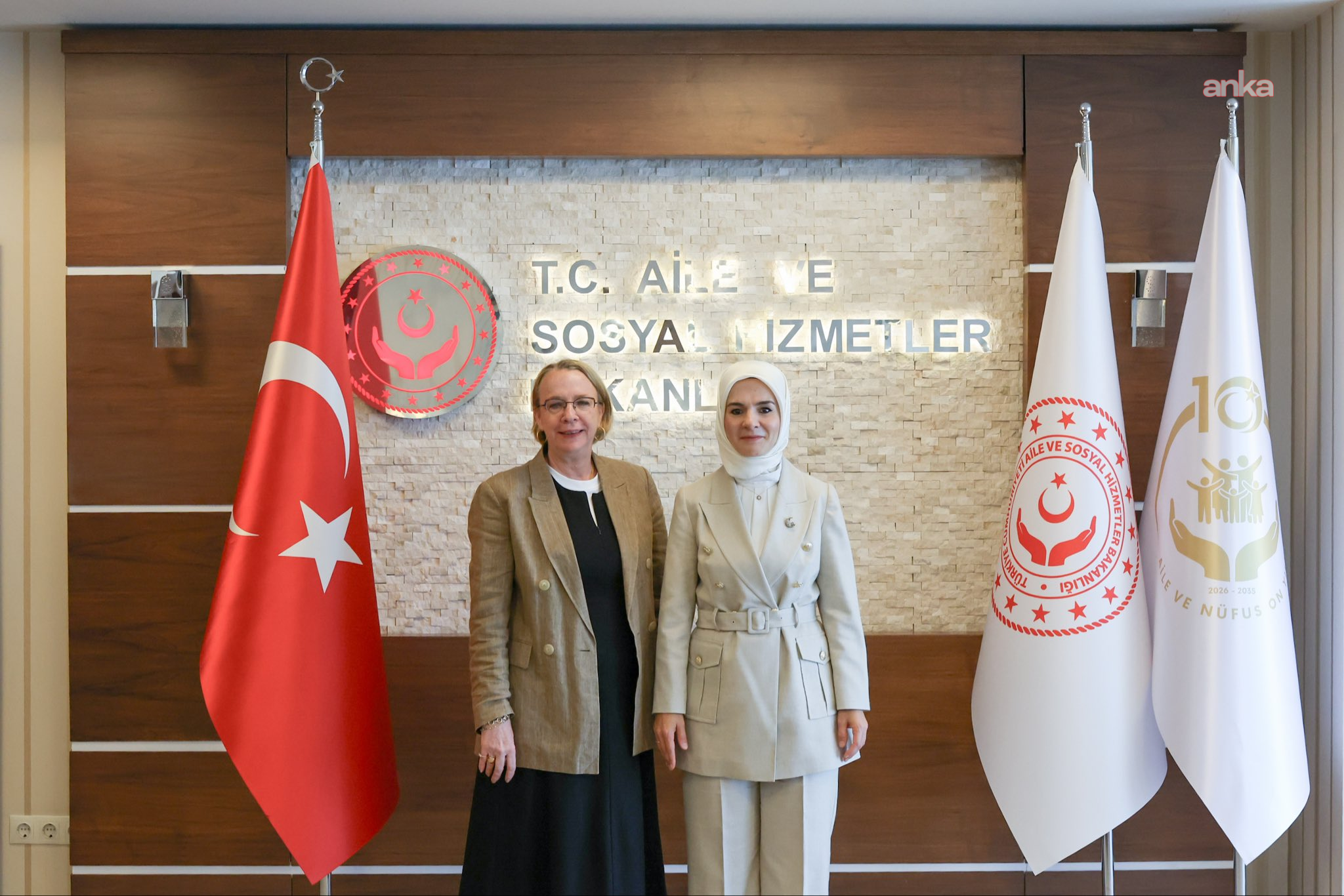 Aile ve Sosyal Hizmetler Bakanı Göktaş, BM Kadın Birimi Türkiye Ülke Direktörü Guimond ile görüştü