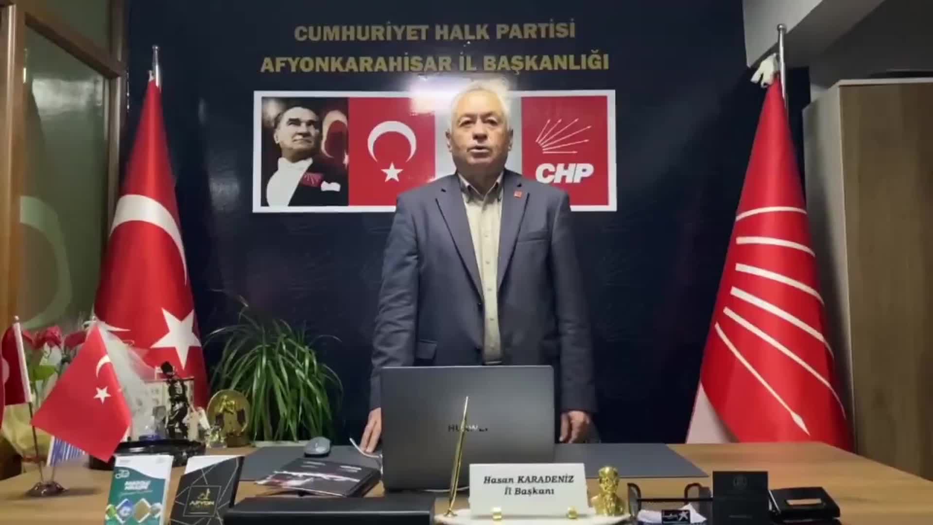 CHP Kurultayı'na iptal kararı... CHP Afyonkarahisar İl Başkanı Karadeniz: Bu hukuksuz butlan kararını kabul etmiyoruz