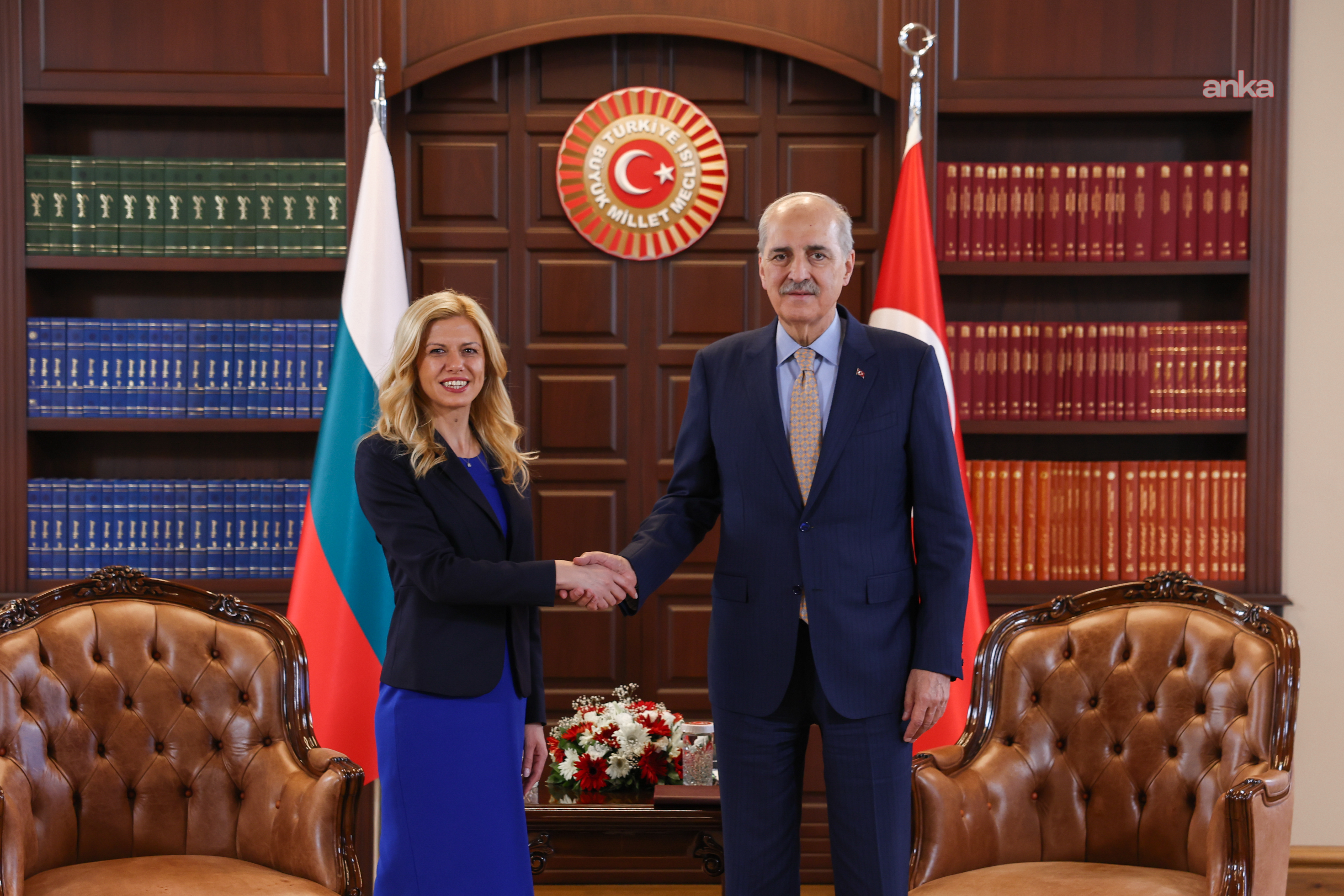 TBMM Başkanı Numan Kurtulmuş, Bulgaristan Ulusal Meclisi Başkanı Dotsova ile görüştü