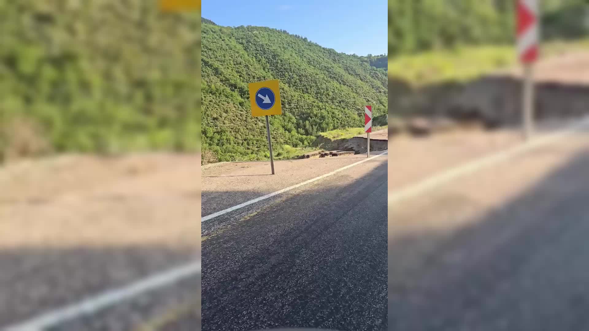 Sinop’ta çöken yol 3 yıldır onarım bekliyor