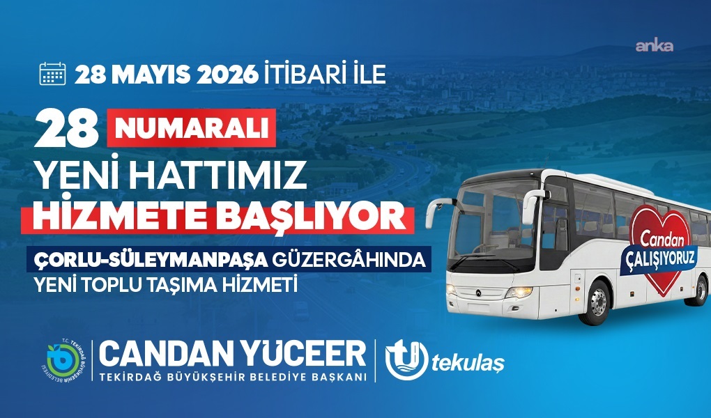 Çorlu-Süleymanpaşa güzergahında yeni otobüs hattı yarın hizmete alınıyor