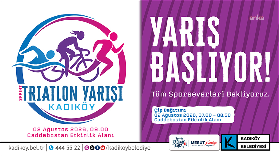 Kadıköy'de Sprint Triatlon için geri sayım başladı