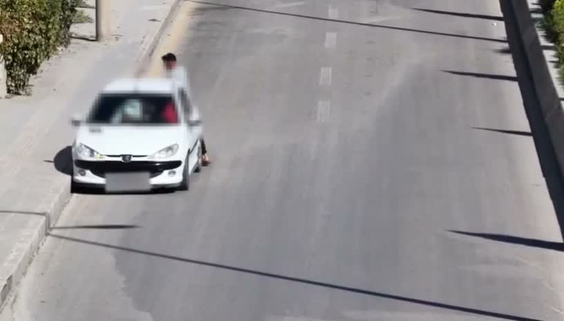Drone destekli trafik denetimi sırasında sürücü ve yolcu yer değiştirdi