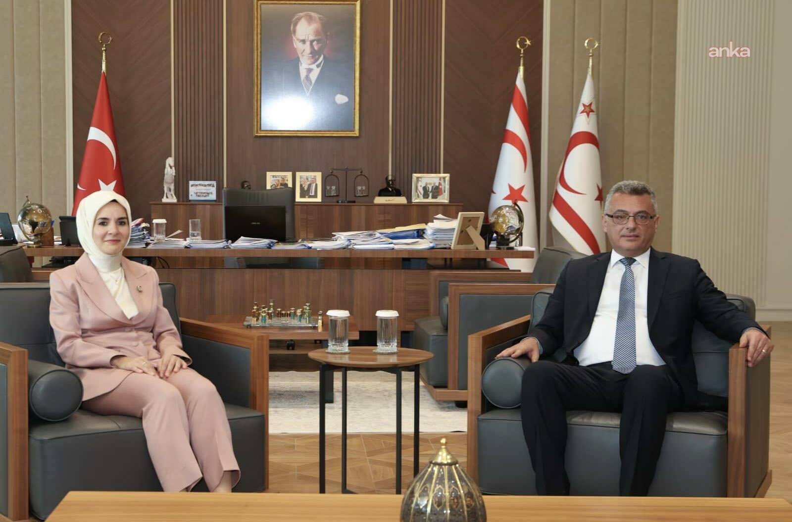 Bakan Göktaş, KKTC Cumhurbaşkanı Erhürman tarafından kabul edildi