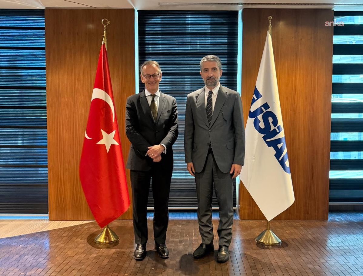 TÜSİAD Yönetim Kurulu Başkanı Diren, Avrupa İmar ve Kalkınma Bankası Başkan Yardımcısı Patrone ile bir araya geldi