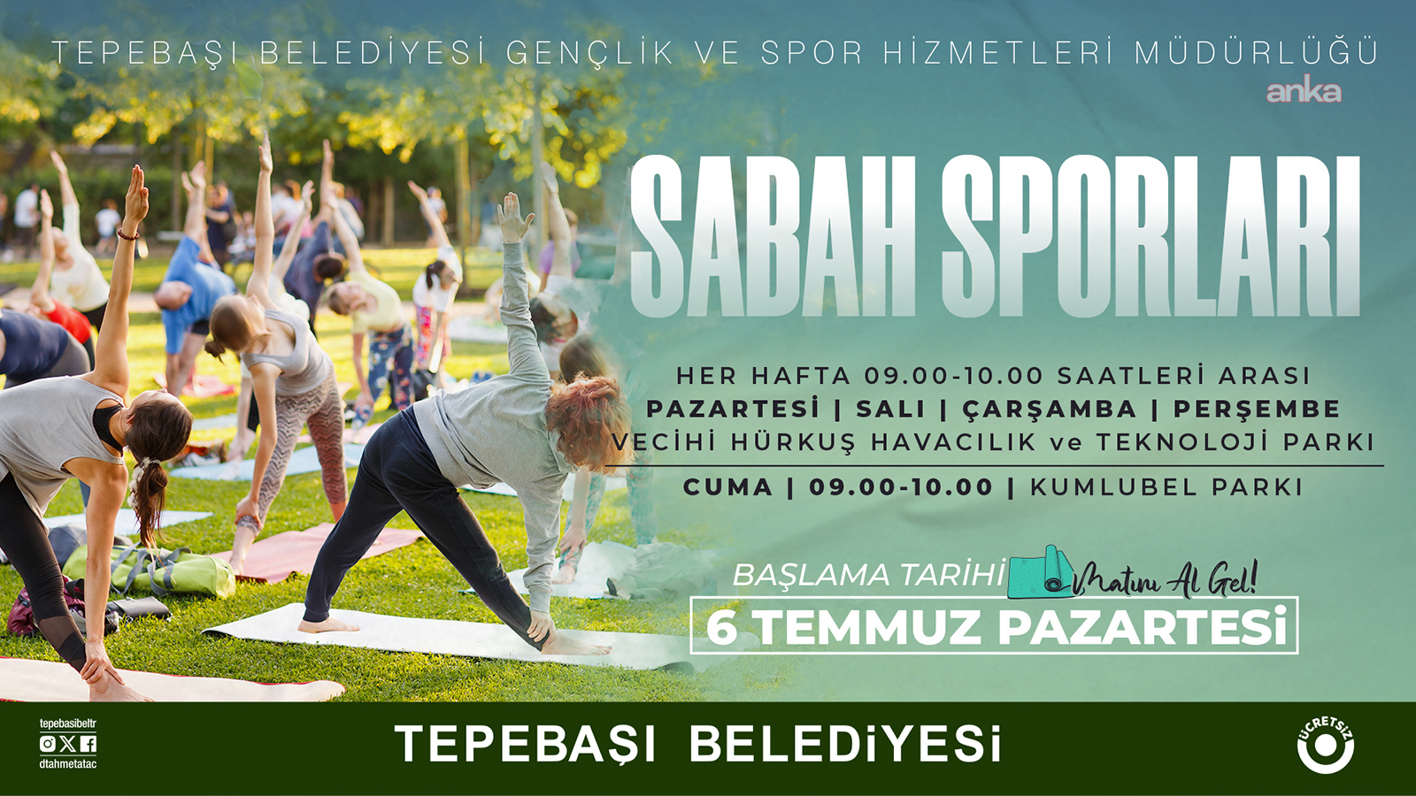 Tepebaşı'nda "Sabah Sporları" etkinliği başlıyor