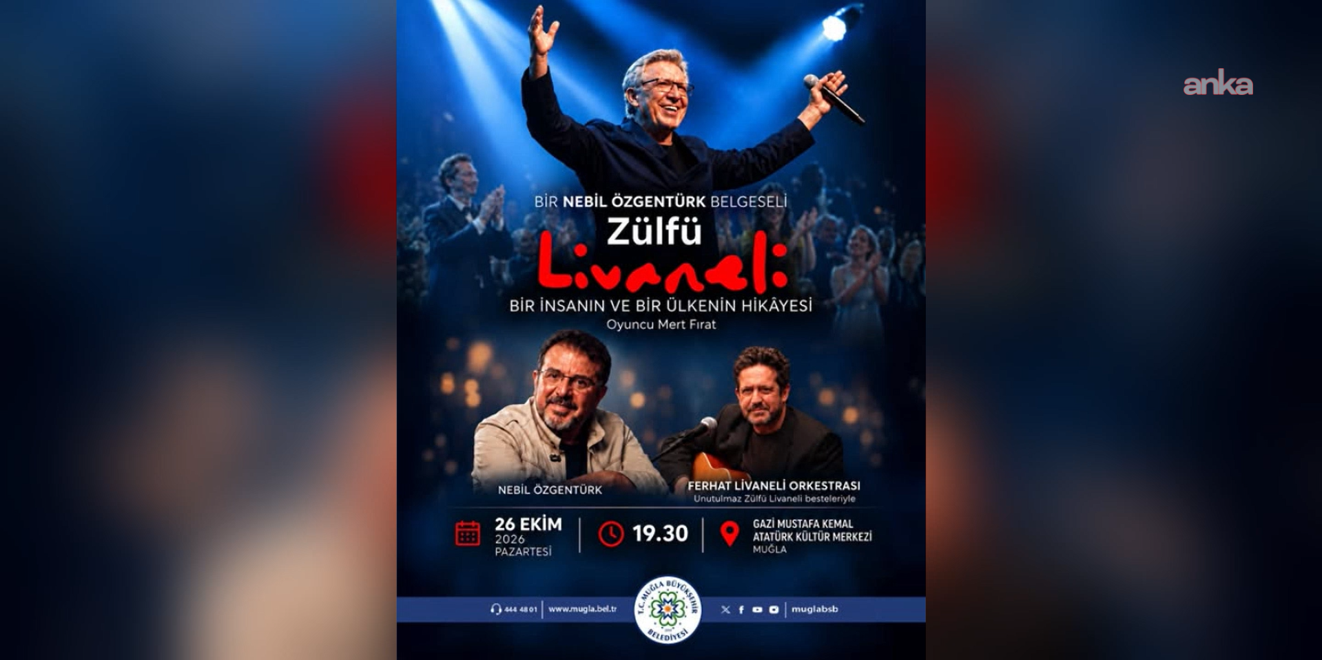 Zülfü Livaneli’nin hikayesi ve eserleri, Muğlalı sanatseverlerle buluşacak