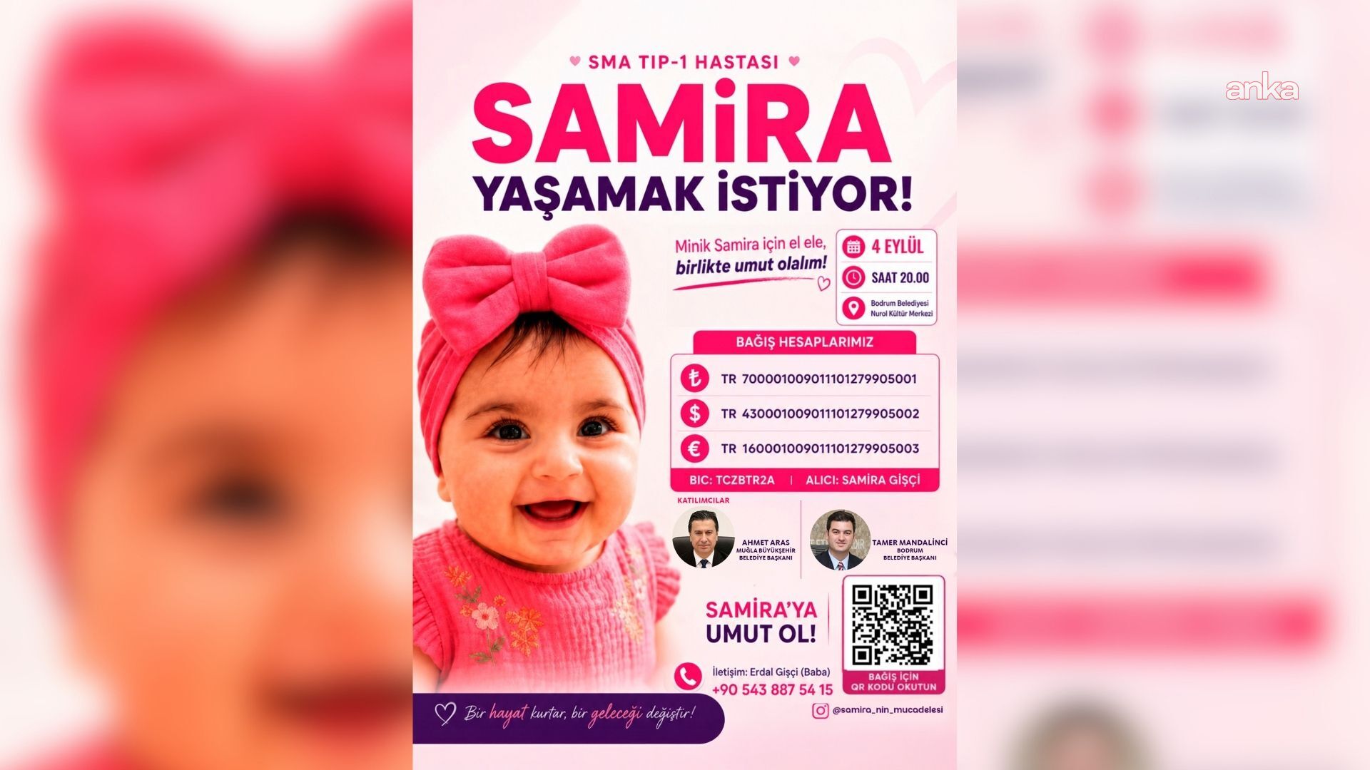 Bodrum'da SMA hastası minik Samira için "dayanışma yayını" düzenlenecek