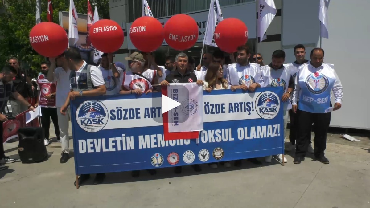 ÜNİPERSEN ve KASK'tan TÜİK önünde açıklama