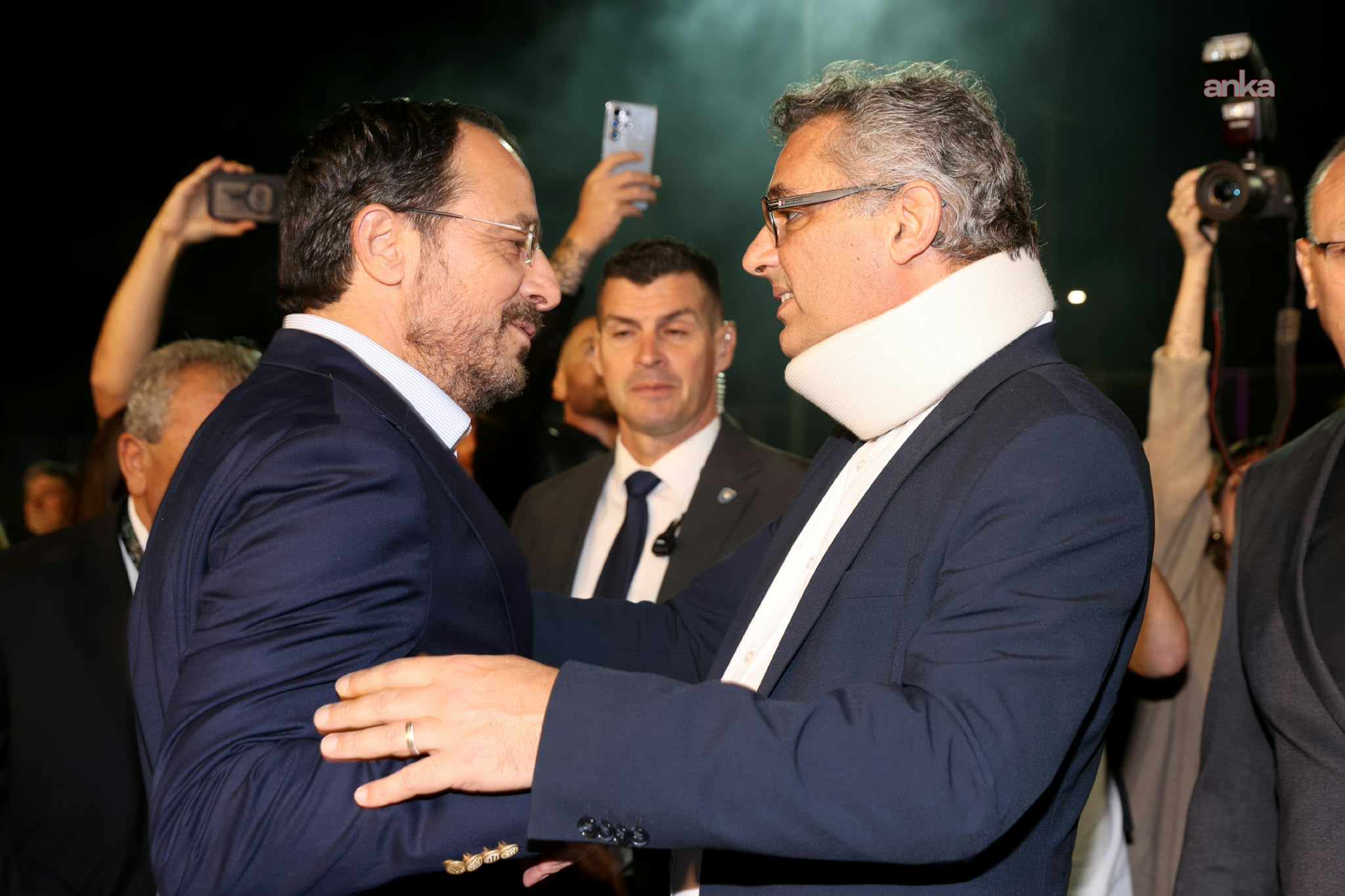 KKTC Cumhurbaşkanı Erhürman ve GRKY lideri Hristodulidis Pile Barış Festivali'nde buluştu