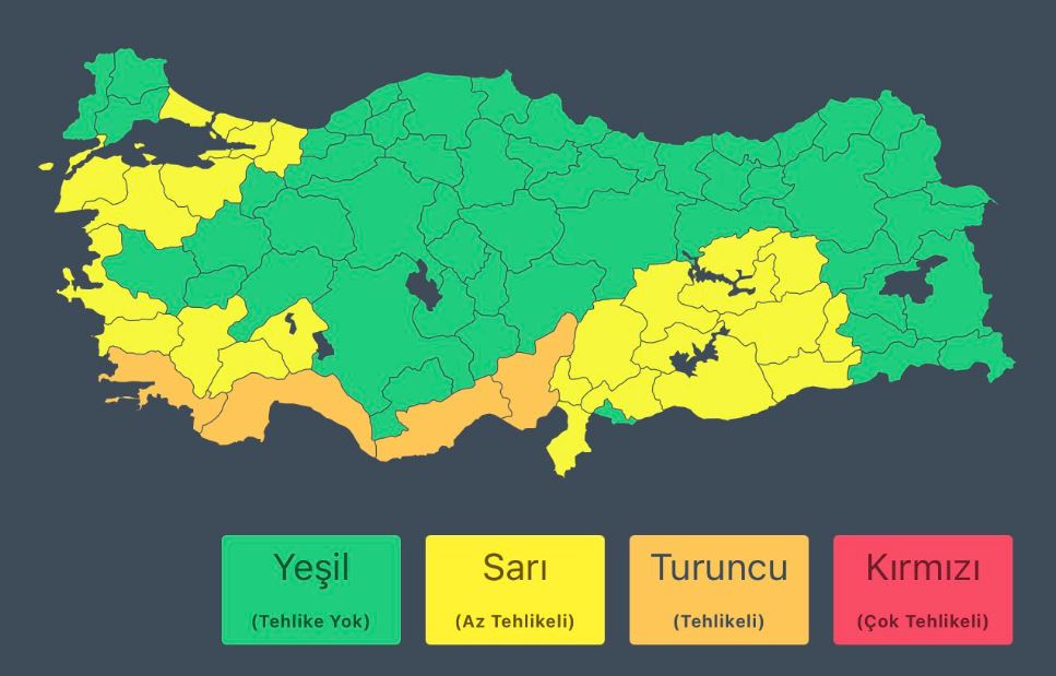 Meteoroloji'den 29 Ekim için kuvvetli yağış uyarısı!