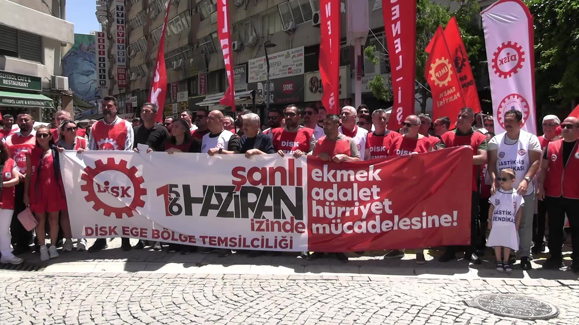 DİSK Ege Bölge'de "Büyük İşçi Direnişi" anması... Gümüştekin: "İşçiler 56 sene önce tarihin akışını değiştirdi, bugün de yapacak olanlar onlardır"