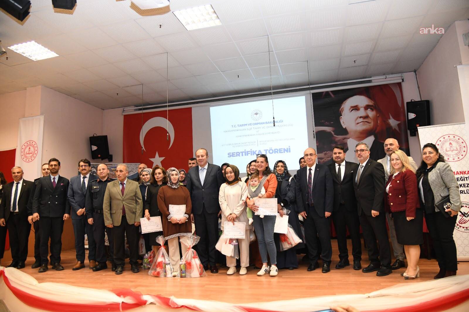Kahramankazan'da mesleki eğitim programını tamamlayan üreticiler sertifikalarını aldı