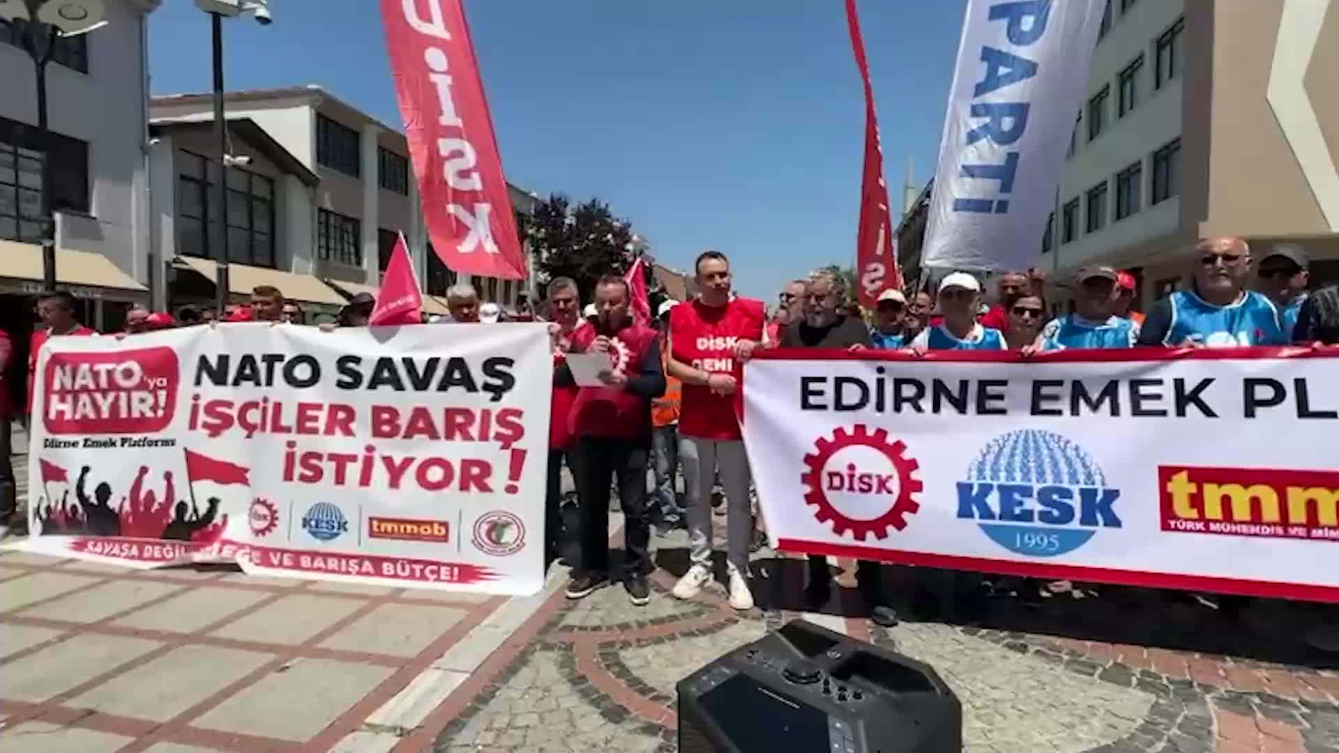 Edirne'de NATO protestosu