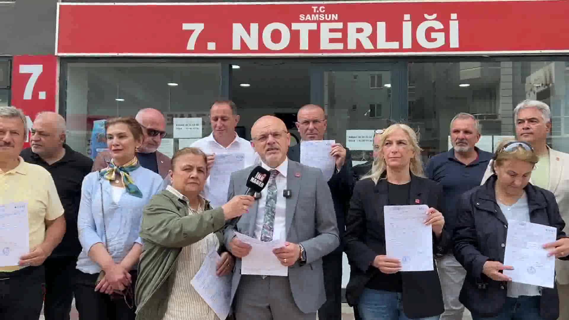 CHP Samsun delegelerinden olağanüstü kurultay için noter başvurusu