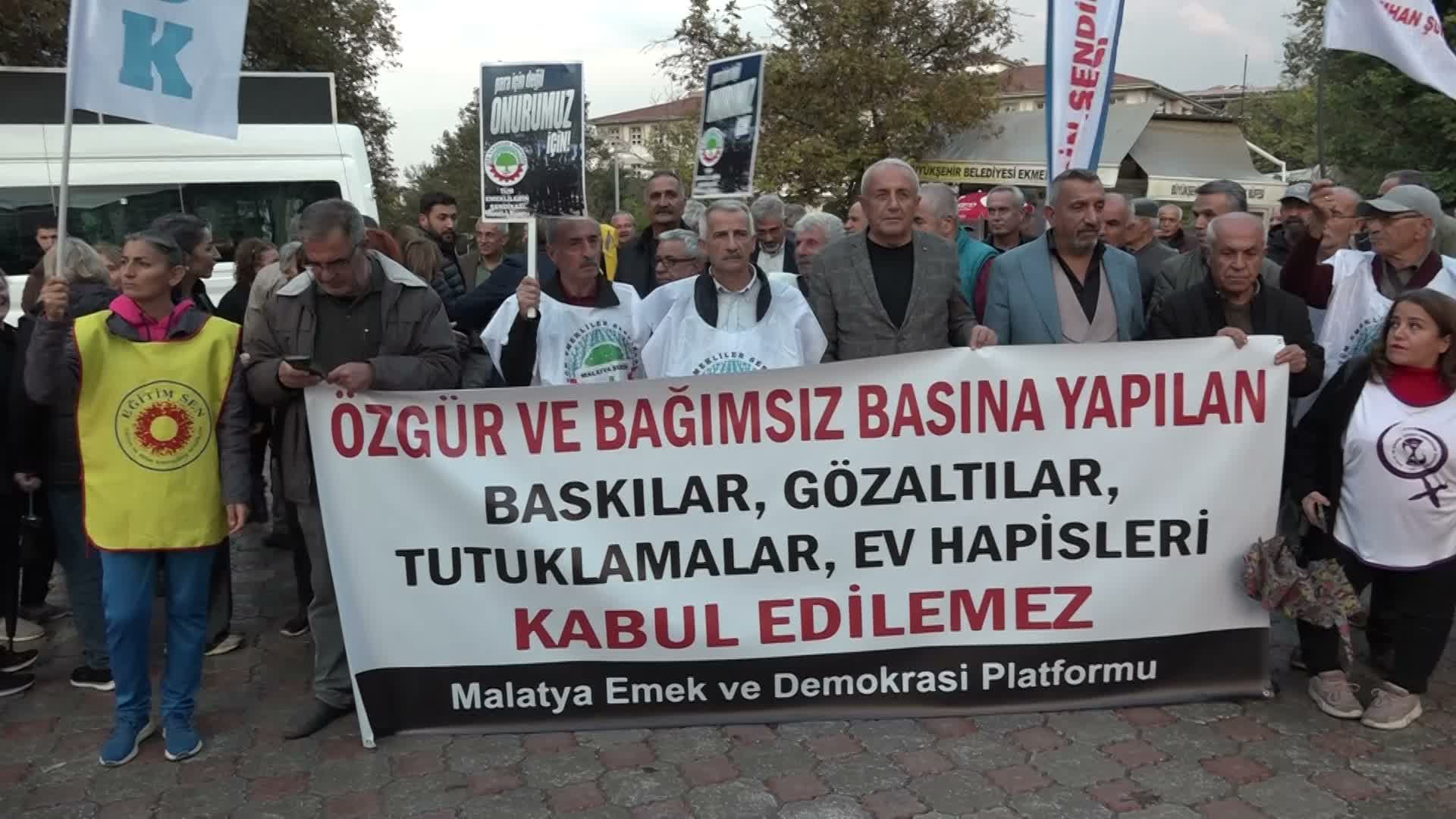Malatya Emek ve Demokrasi Platformu, Halk TV'ye kayyım atanmasını protesto etti