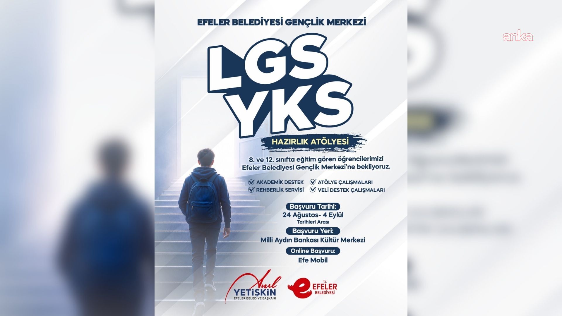 Efeler Belediyesi'nden LGS ile YKS'ye hazırlanan gençlere ücretsiz atölye desteği
