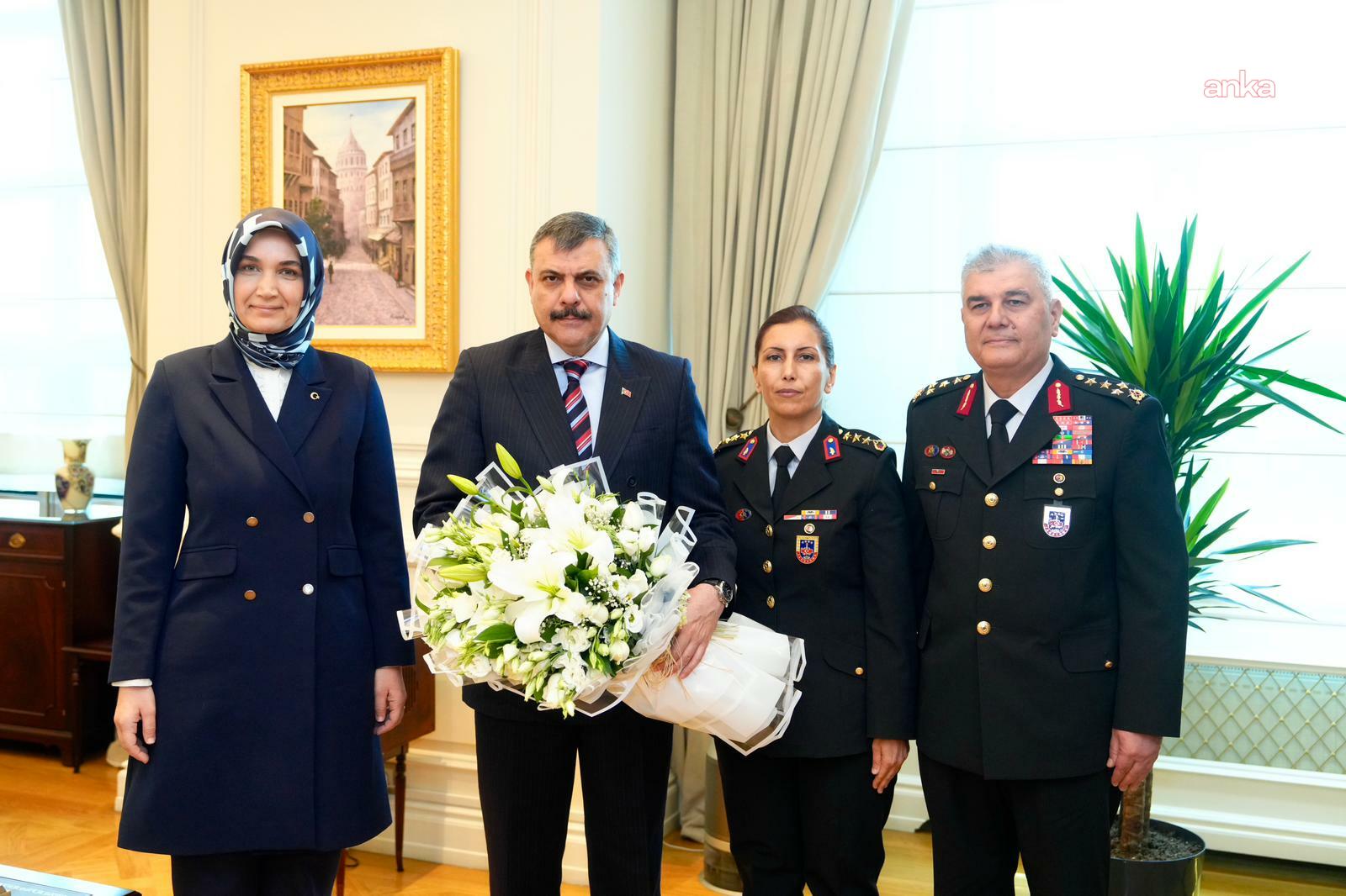 İçişleri Bakanı Çiftçi, Bakan Yardımcısı Yiğitbaşı ve Jandarma Genel Komutanı Çardakcı'yı kabul etti