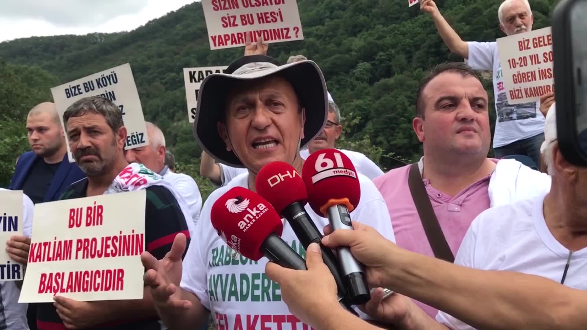 TRABZON’DA HES PROTESTOSU: "BURADA SUÇ İŞLENİYOR"