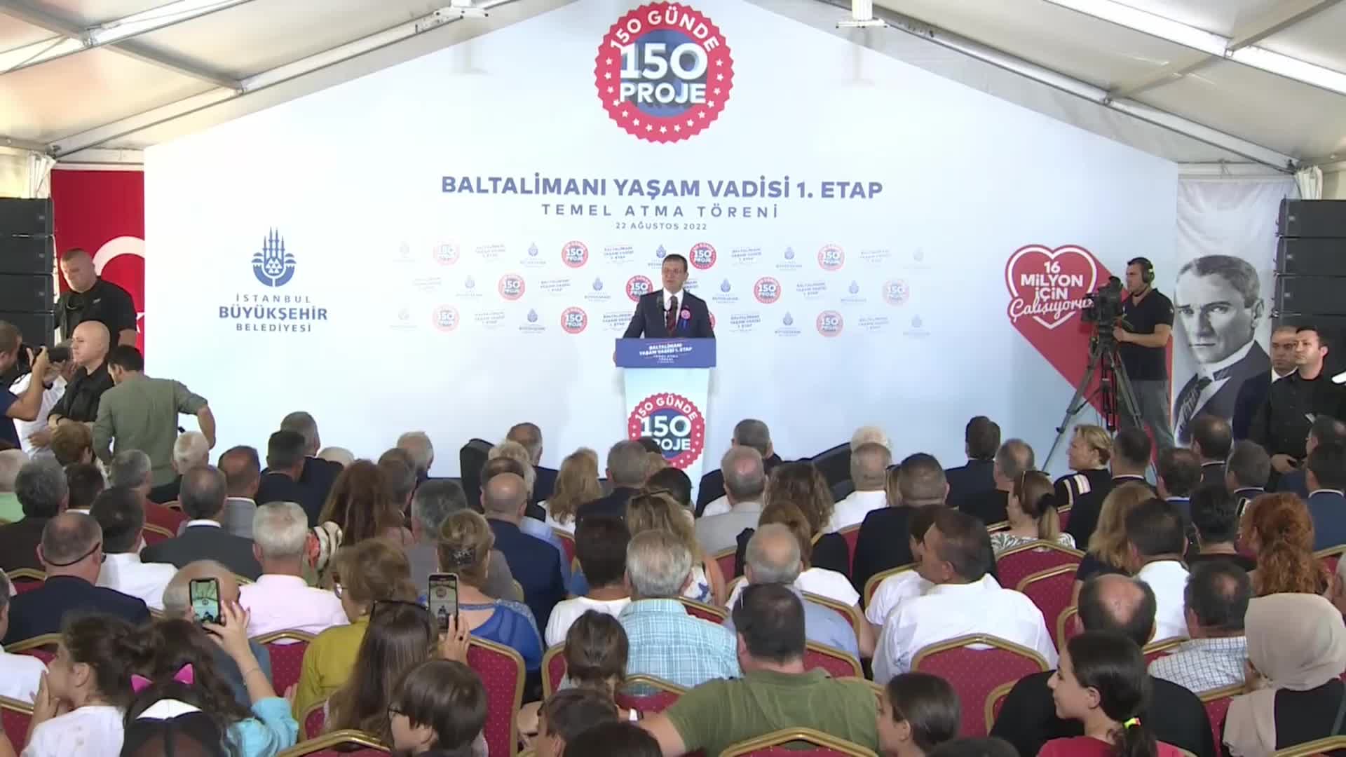 İMAMOĞLU, BALTALİMANI YAŞAM VADİSİ'NİN TEMELİNE İLK HARCI KOYDU: “PROTOTİP GİBİ, ‘MİLLET BAHÇELERİ’ YERİNE YENİ MODEL ORTAYA KOYUYOR ÖZGÜN VADİLER HAYATA GEÇİRİYORUZ”