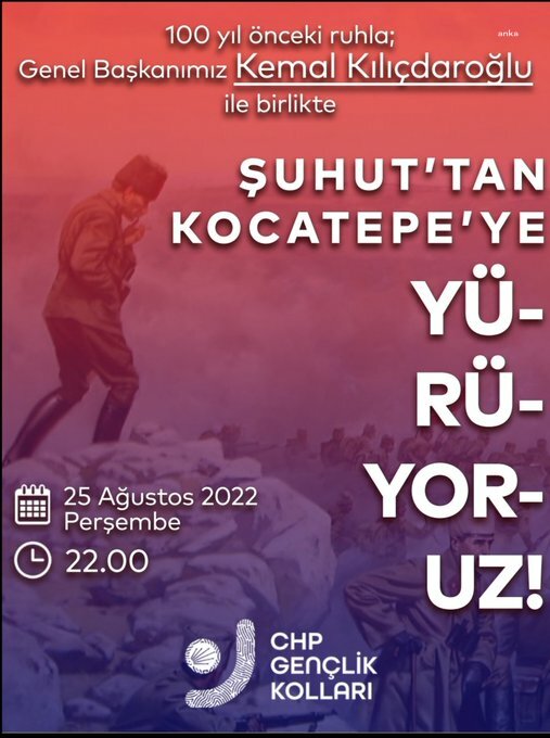 KILIÇDAROĞLU BİNLERCE GENÇLE BİRLİKTE KOCATEPE’YE YÜRÜYECEK