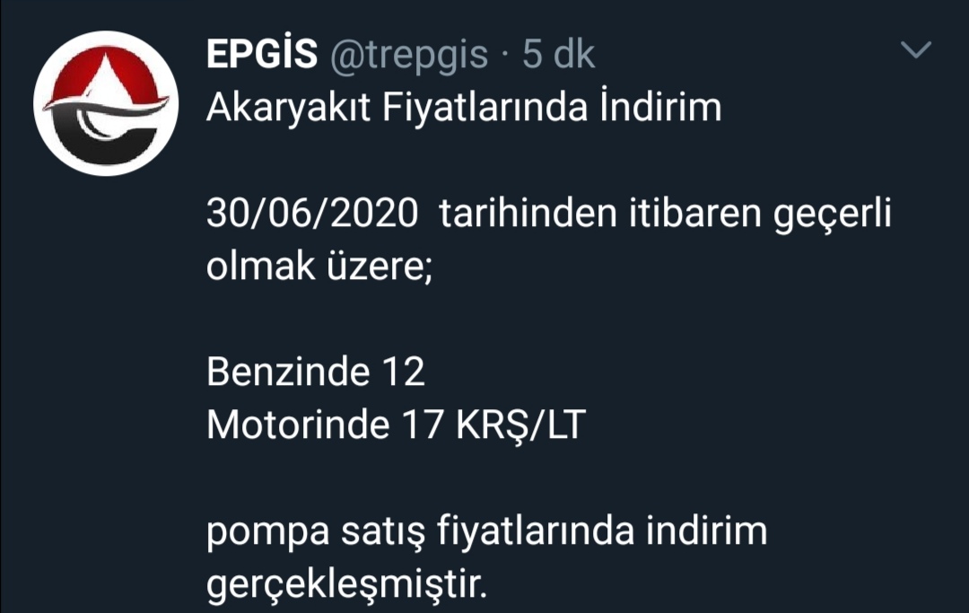BENZİN VE MOTORİNE İNDİRİM