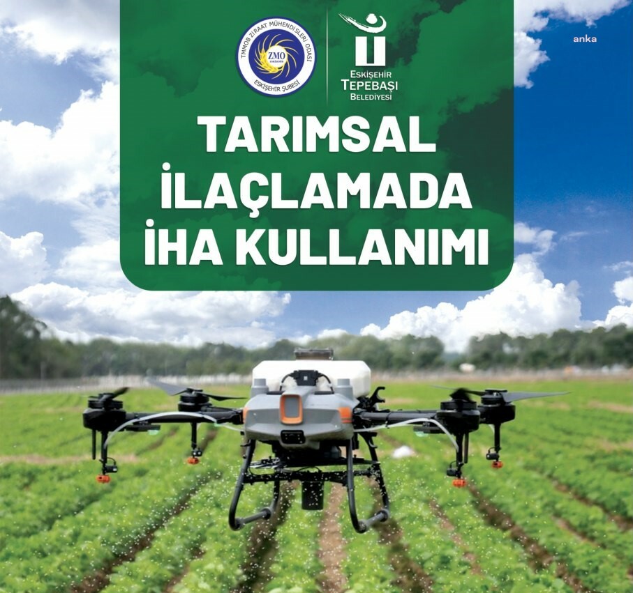 TEPEBAŞI BELEDİYESİ’NDEN ÜRETİCİYE İLAÇLAMA İÇİN İHA KULLANIM EĞİTİMİ