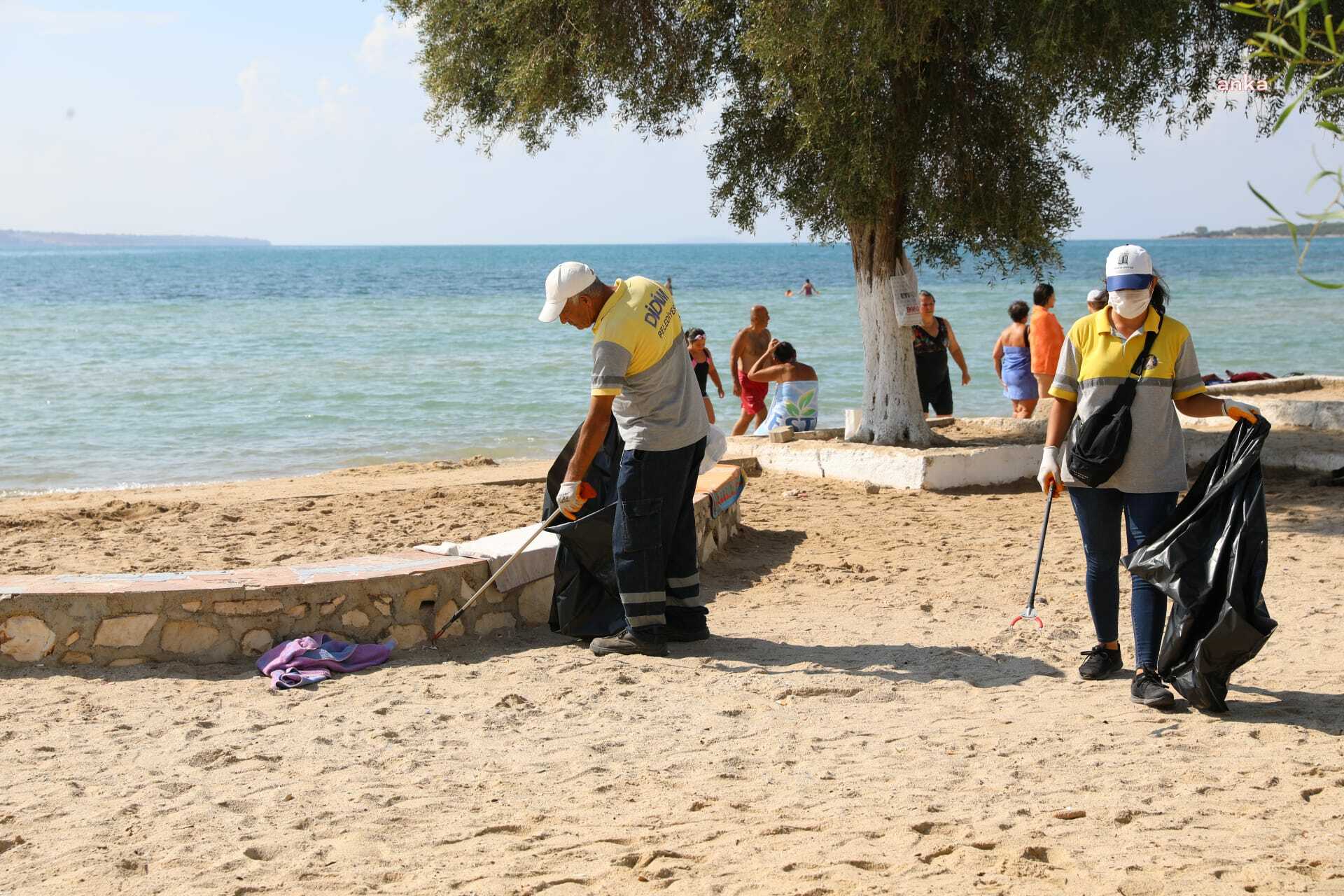 DİDİM PLAJLARINDA TEMİZLİK ÇALIŞMALARI SÜRÜYOR