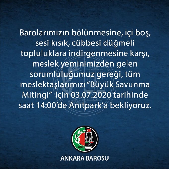 BAROLARIN ‘BÜYÜK SAVUNMA MİTİNGİ’ ANITPARK’TA