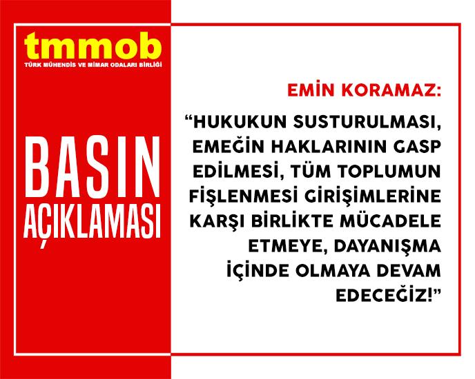 TMMOB: “HUKUKUN SİYASALLAŞMASINI DERİNLEŞTİRECEK TASARI GERİ ÇEKİLMELİ”