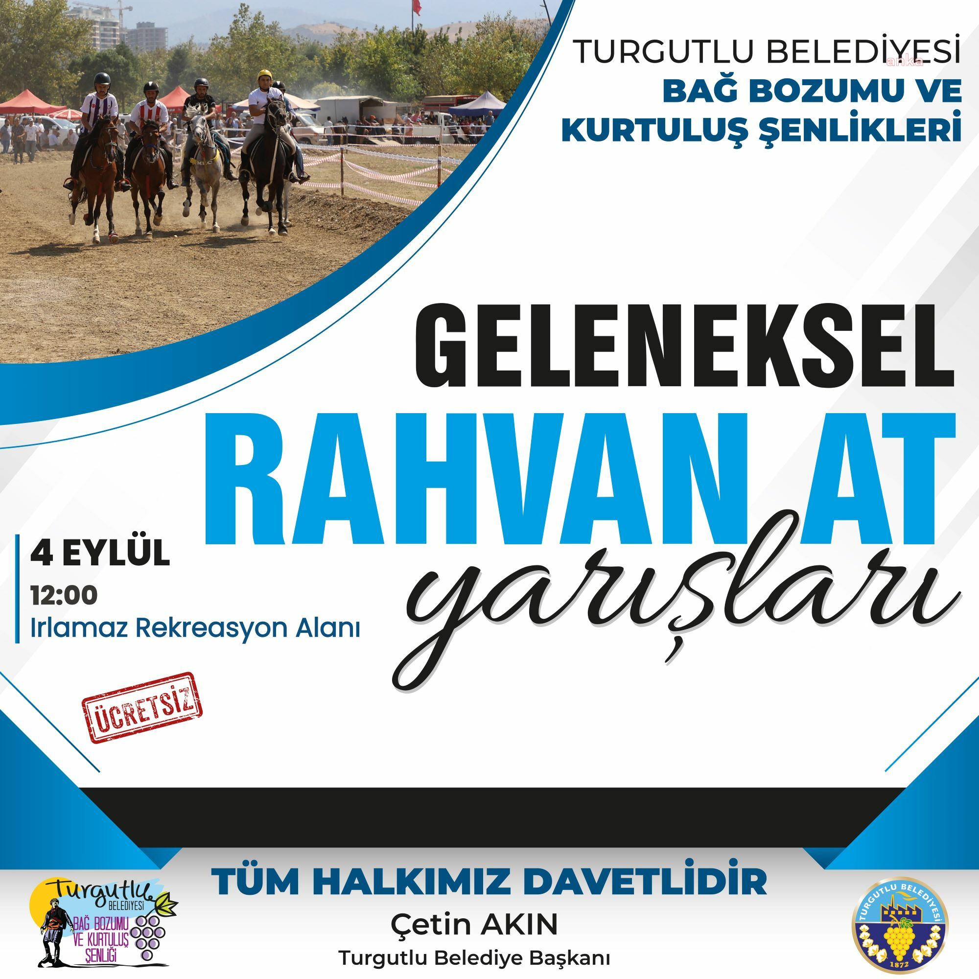 TURGUTLU'DA ŞENLİKLER RAHVAN AT YARIŞLARI İLE YÖRÜK VE SELENDİ KÜLTÜRLERİ GECESİYLE DEVAM EDİYOR