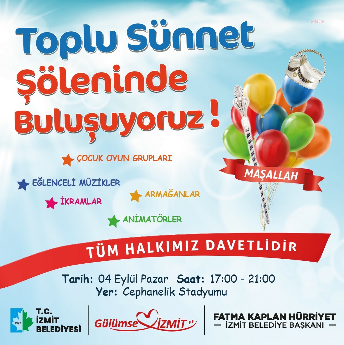 İZMİT'TE TOPLU SÜNNET ETKİNLİĞİ YAPILACAK