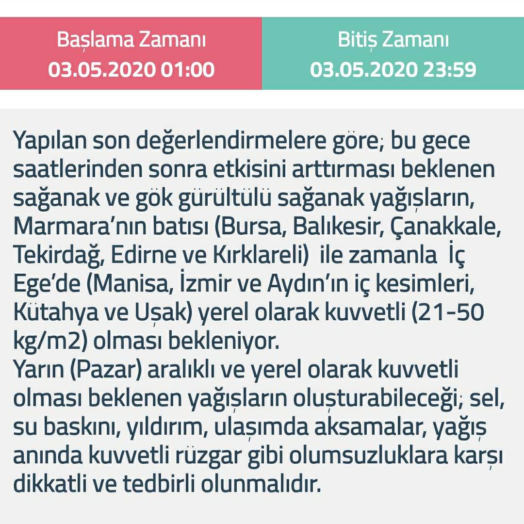 METEOROLOJİ'DEN PEŞ PEŞE UYARILAR!