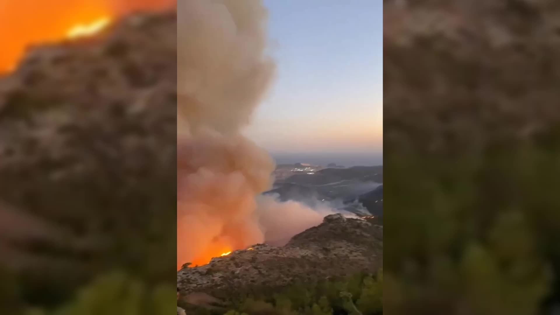MERSİN ANTALYA KARAYOLU YANGIN NEDENİYLE ULAŞIMA KAPATILDI