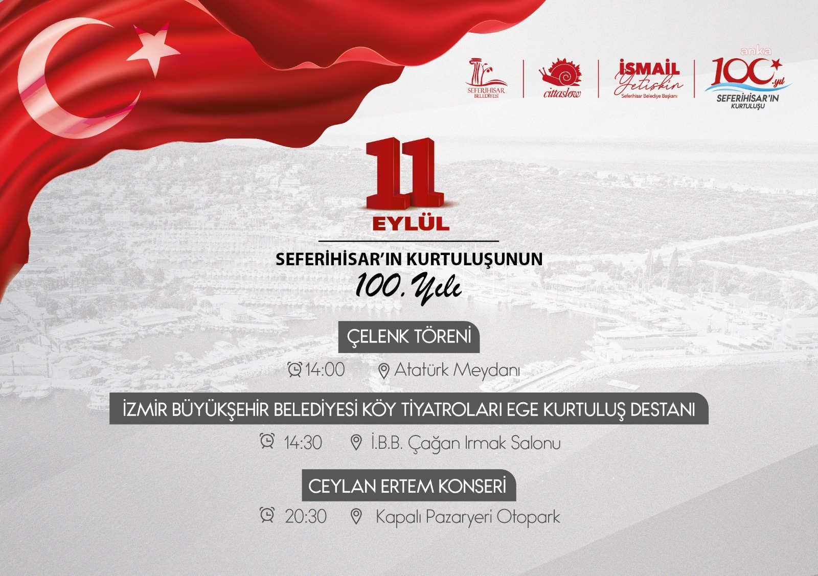SEFERİHİSAR, KURTULUŞUN 100.YILINI COŞKUYLA KUTLAYACAK