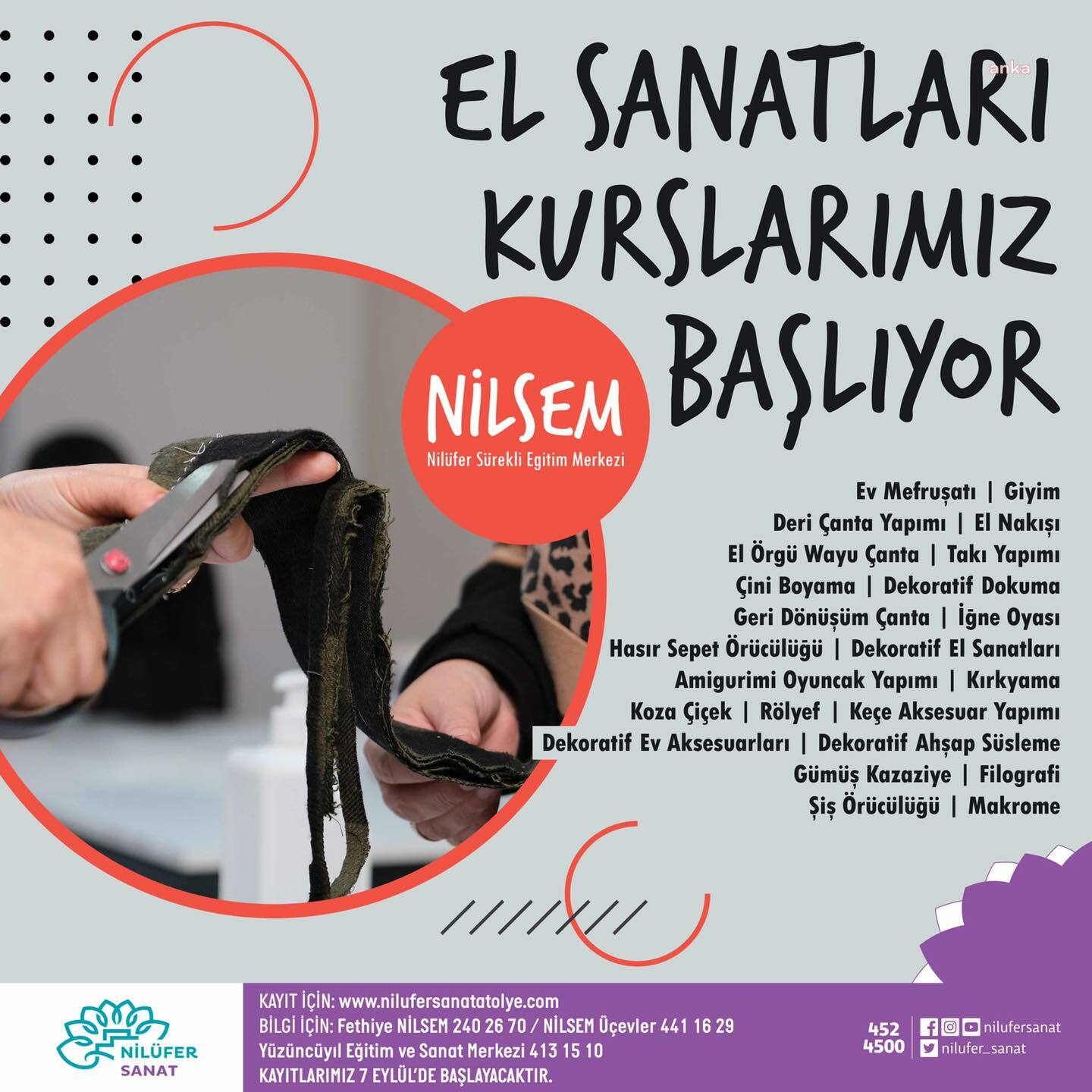 NİLÜFER BELEDİYESİ SÜREKLİ EĞİTİM MERKEZİ KURSLARI İÇİN KAYITLAR BAŞLADI