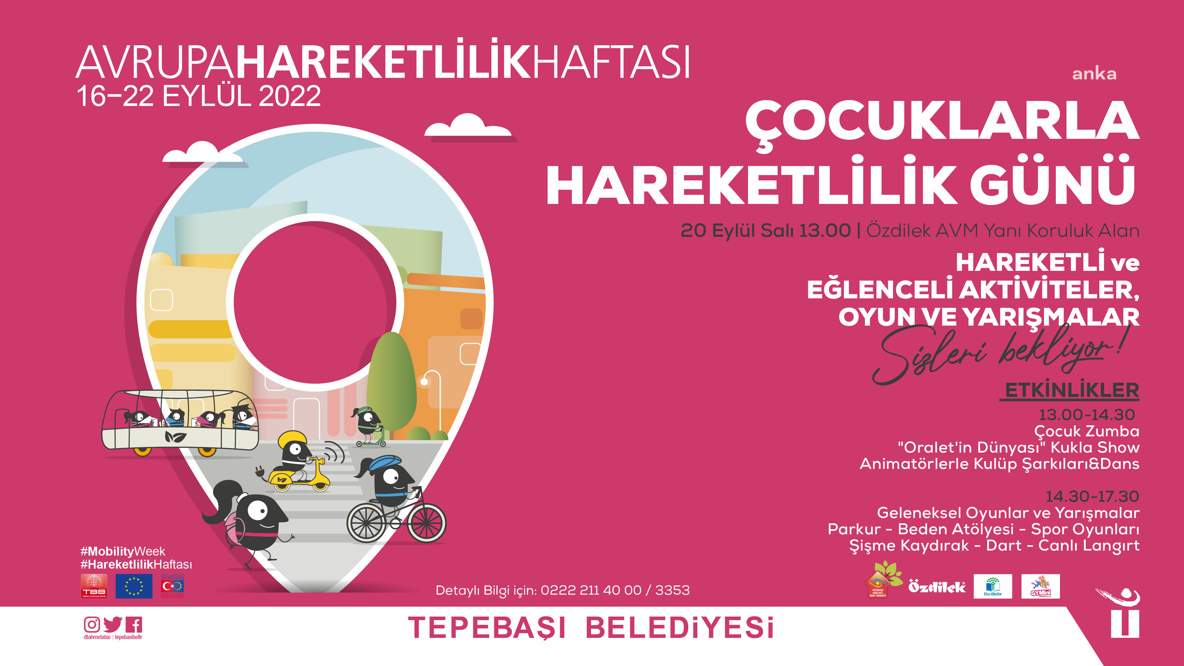 AVRUPA HAREKETLİLİK HAFTASI, TEPEBAŞI'NDA ETKİNLİKLER İLE KUTLANACAK