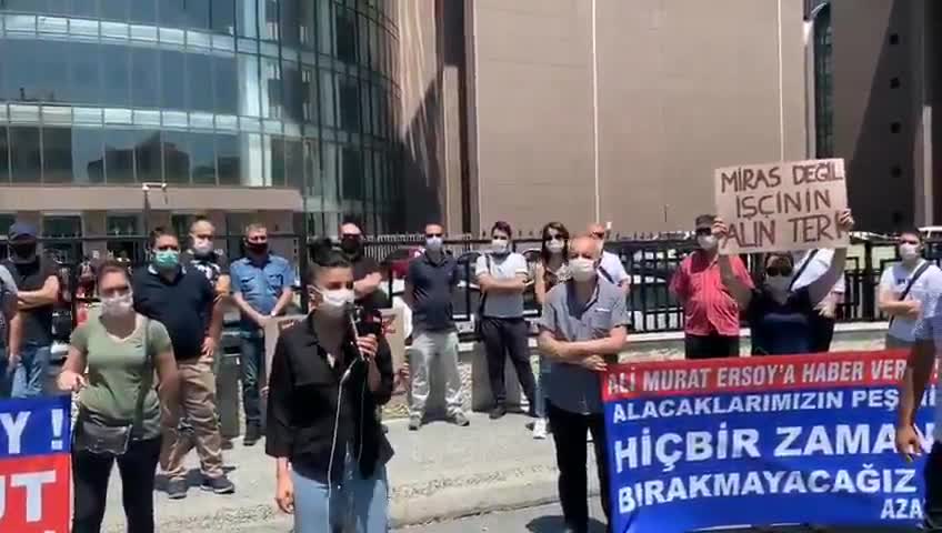 BAKIRKÖY ADLİYESİNDE ATLAS GLOBAL ÇALIŞANLARINDAN ÇAĞRI: HAKKIMIZI İSTİYORUZ